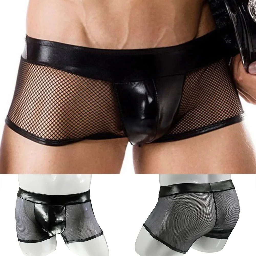 Bamboo Fiber Trunk - Sous-vêtements Sexy en Faux cuir pour