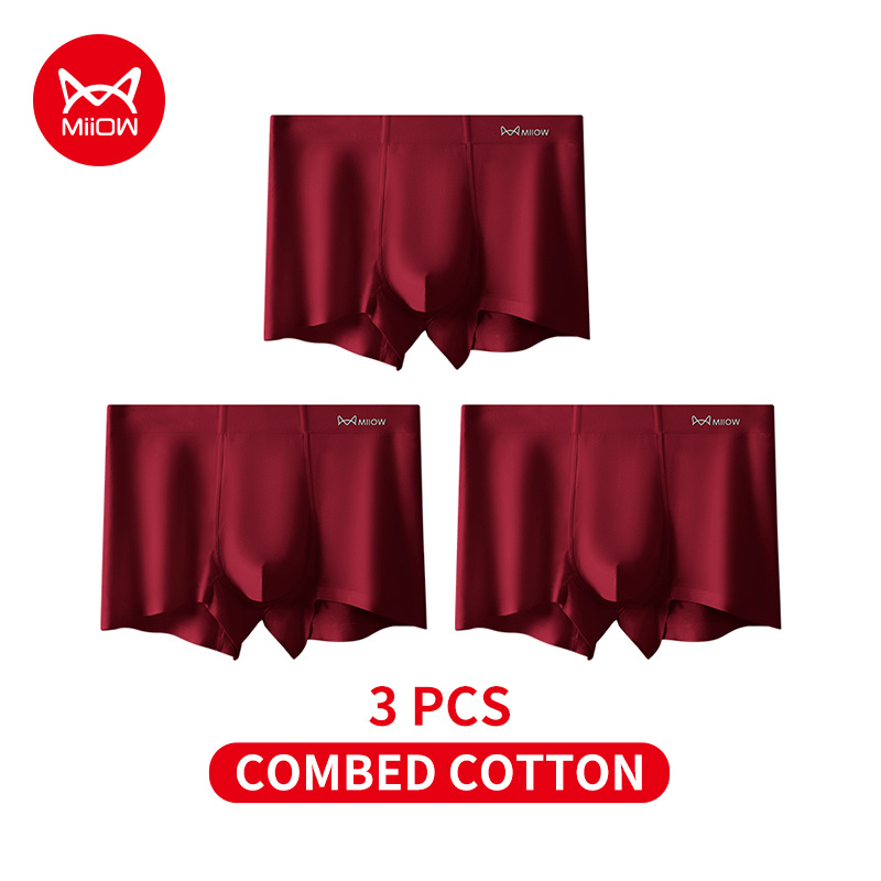 Boxer Brief Pack Cotton - MiiOW 3 pièces automne hiver coton