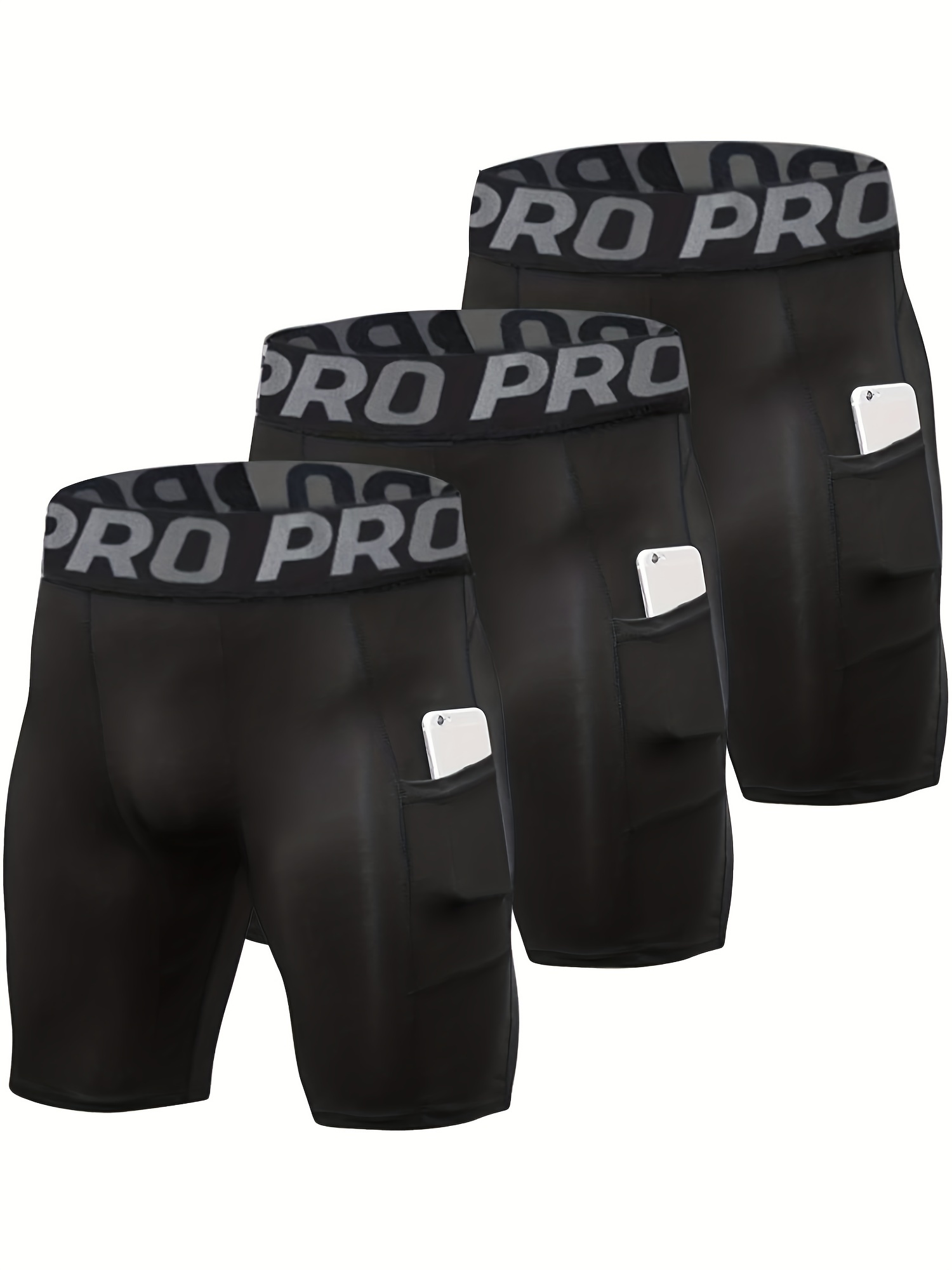 Compression Shorts Athletes - Lot de 3 shorts de compression