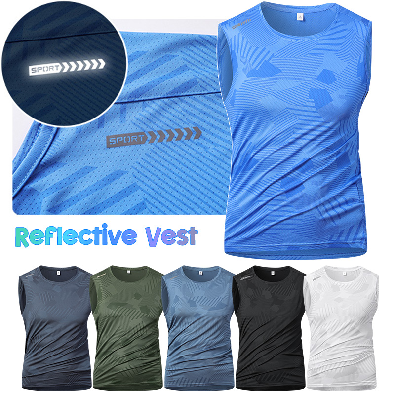 Sleeveless Undershirt - Gilet réfléchissant pour homme, respirant, en