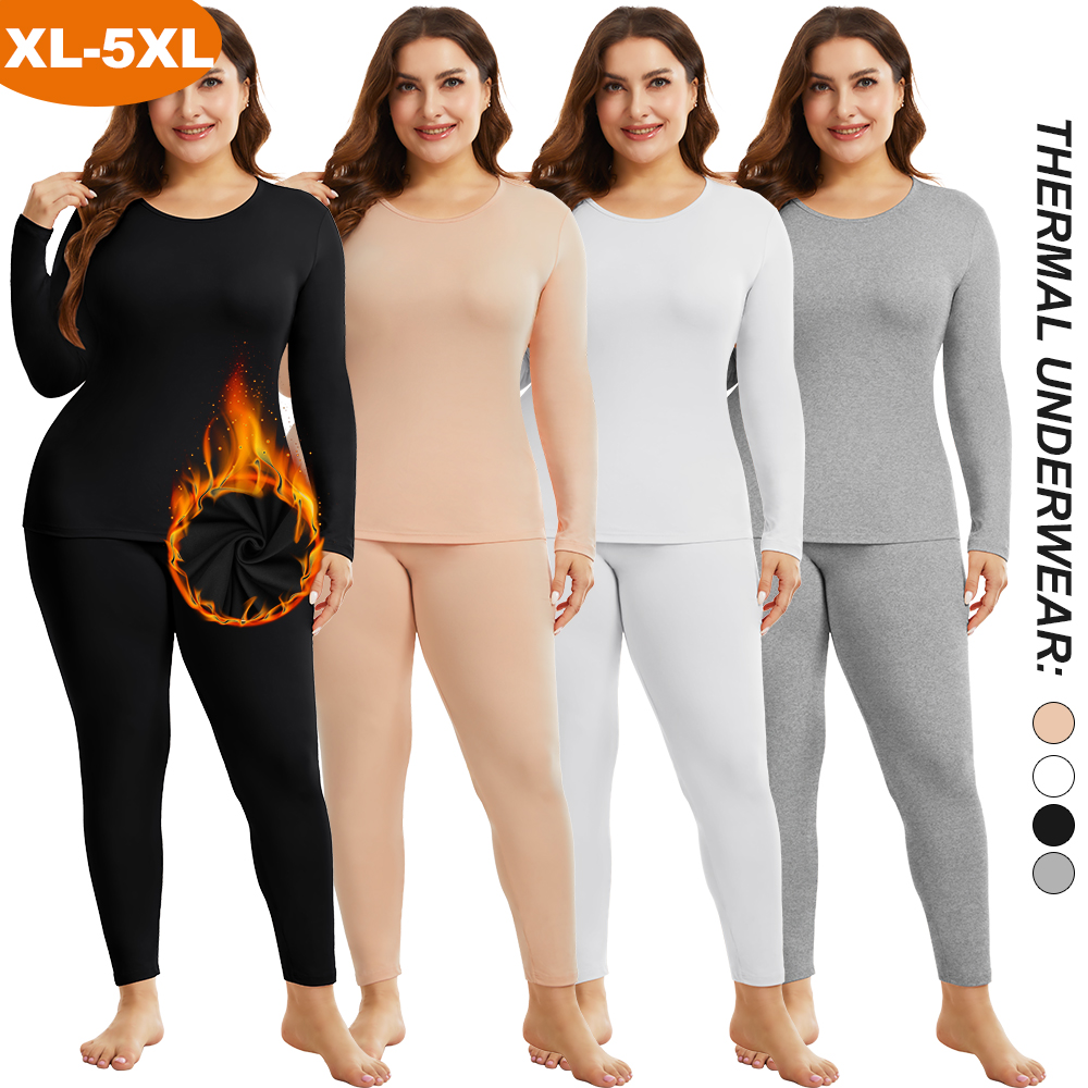 Thermal Long John - Ensemble de sous-vêtements thermiques chauds grande