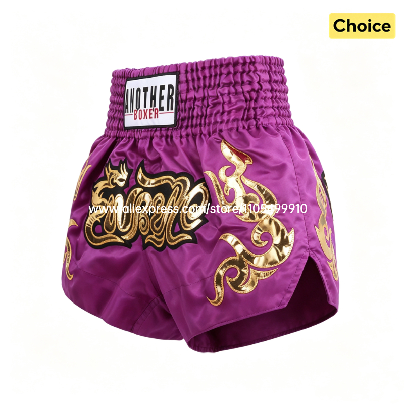 Performance Boxer Sport - Shorts de Muay Thai en satin