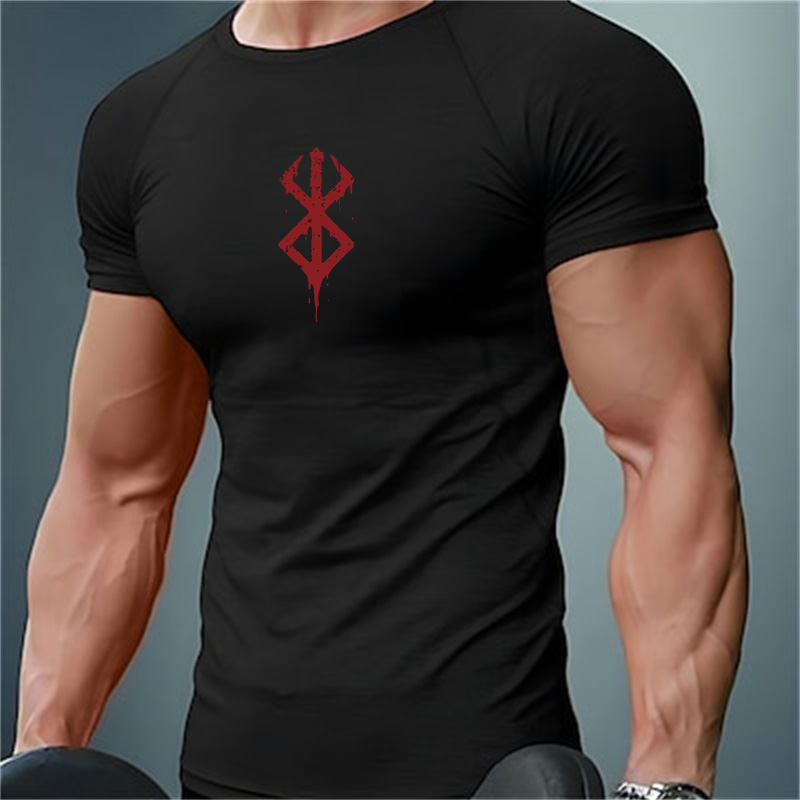 Base Layer Top - T-shirts de compression imprimés pour hommes,