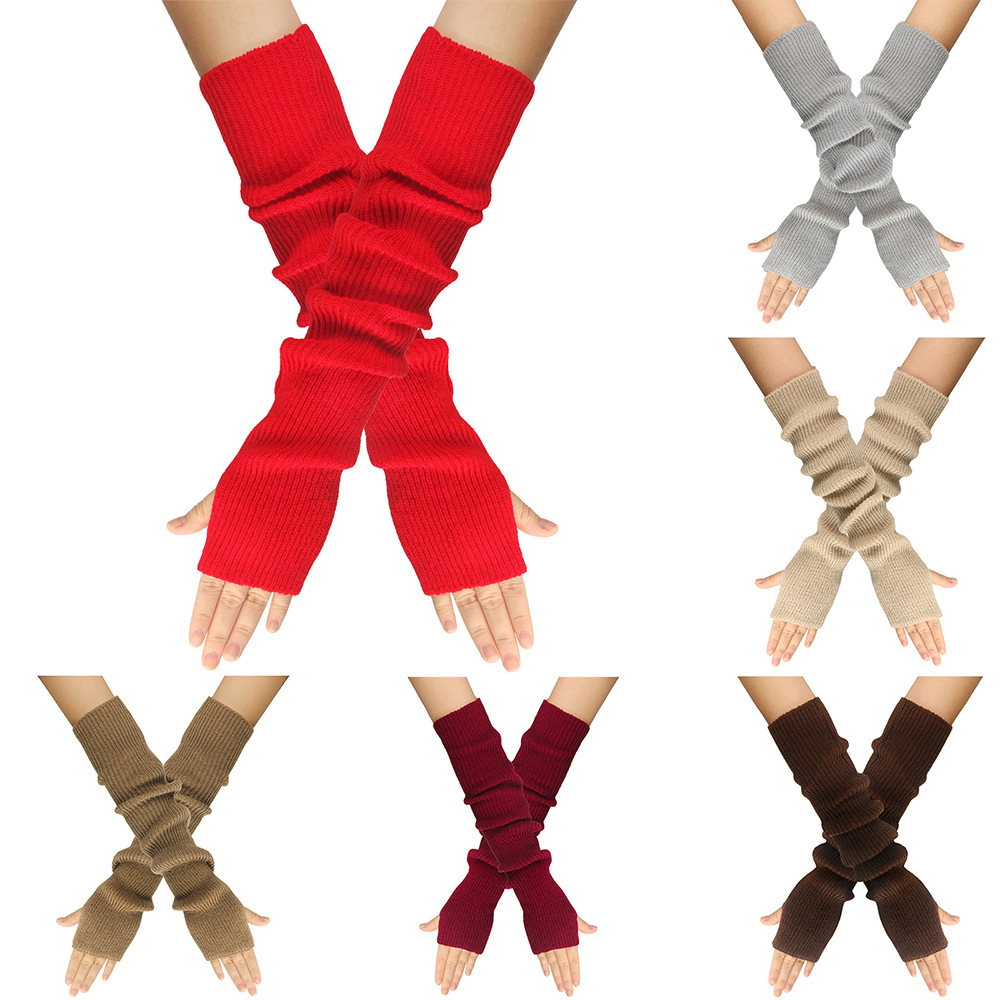 Thermal Long John - Gants tricotés pour femmes, couleur unie
