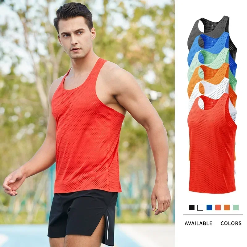 Sleeveless Undershirt - Hommes course débardeur sans manches Singlet
