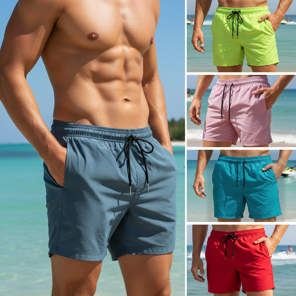 Trunk Breathable Men - Shorts de bain pour hommes, unis,