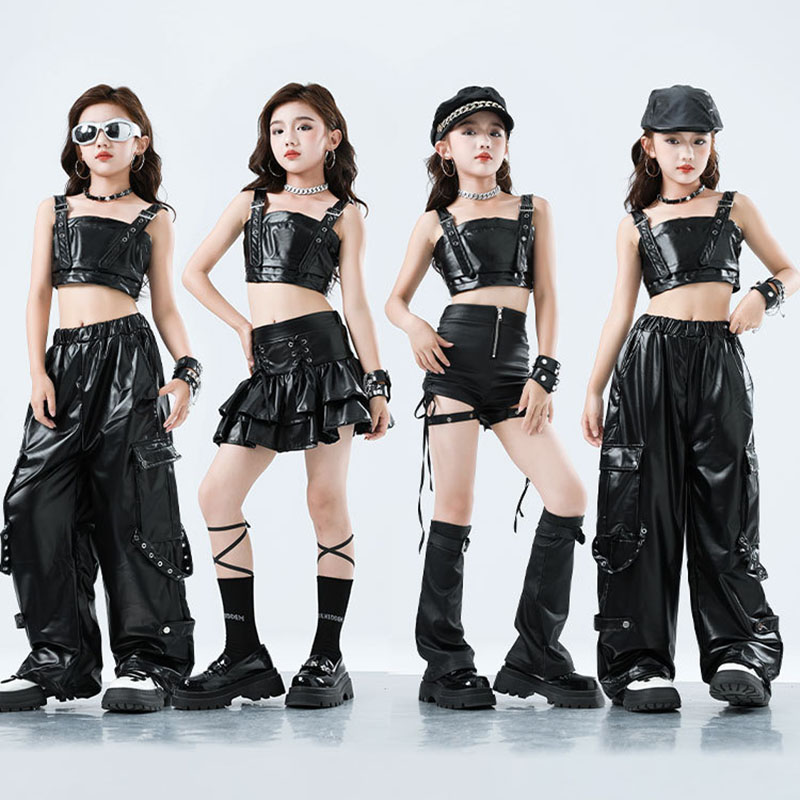 Suspender Tank Top - Vêtements Hip Hop Kpop pour enfants,