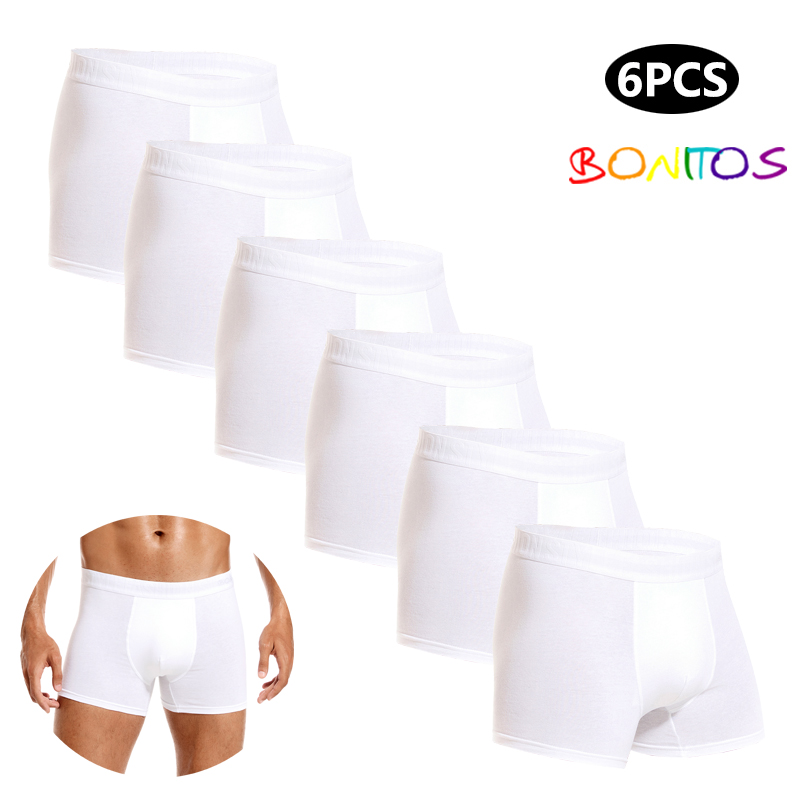 6 pièces blanc hommes culottes - Boxer Brief Pack Cotton avis et prix