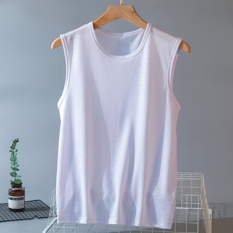 Gilet en soie glacée pour homm - Sleeveless Undershirt avis et prix