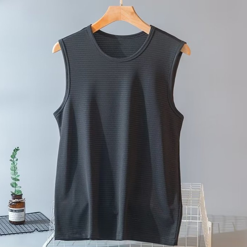 Gilet en soie glacée pour homm - Sleeveless Undershirt avis et prix