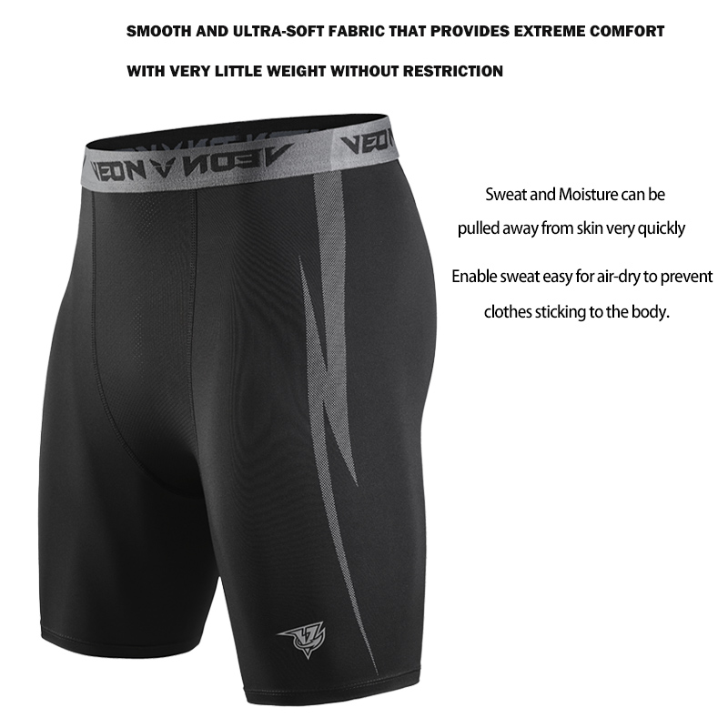 Noir Shorts de Compression Hom - Compression Shorts Athletes avis et prix
