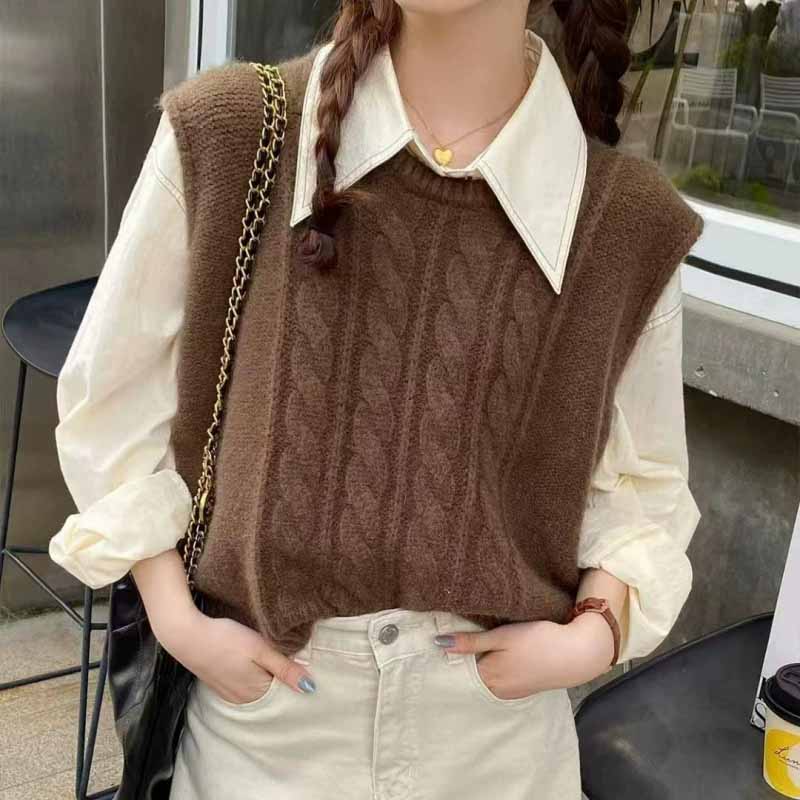 2025 nouveau col rond tricoté  - Sleeveless Undershirt avis et prix
