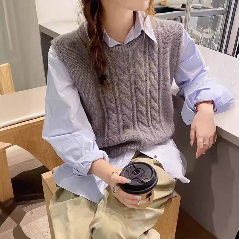 2025 nouveau col rond tricoté  - Sleeveless Undershirt avis et prix