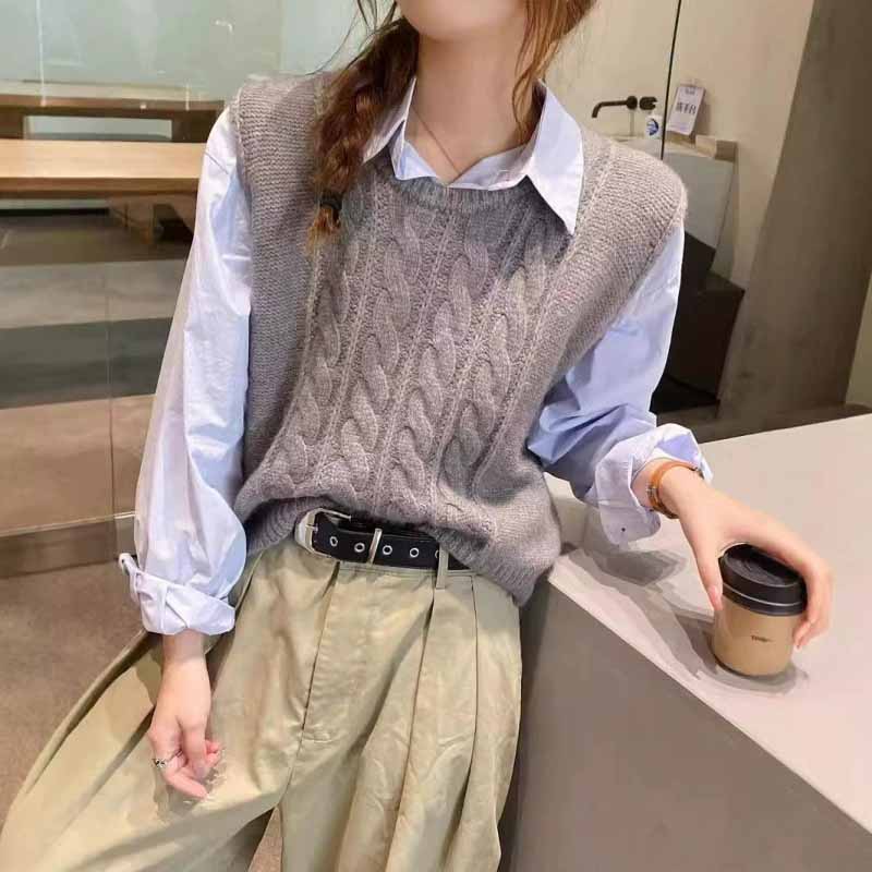 2025 nouveau col rond tricoté  - Sleeveless Undershirt avis et prix