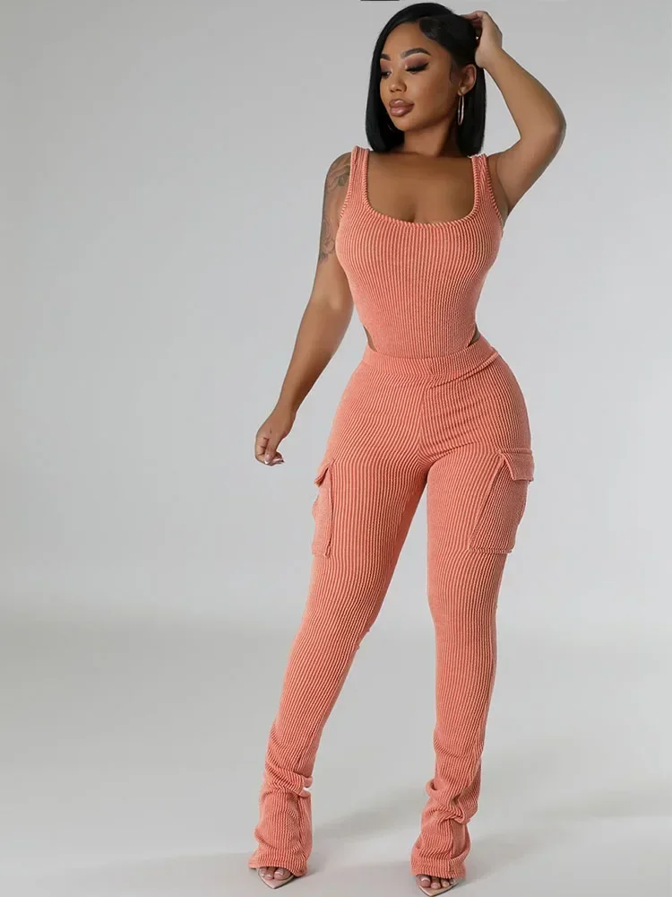 Ensemble haut et pantalon carg - Tank Top Ribbed avis et prix
