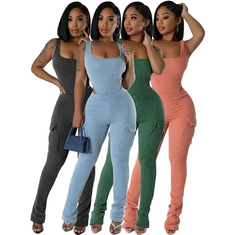 Ensemble haut et pantalon carg - Tank Top Ribbed avis et prix