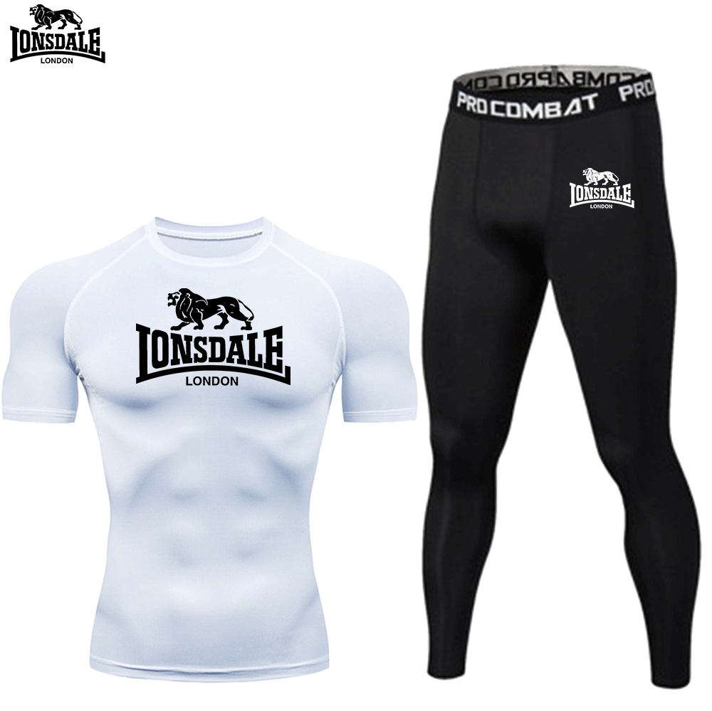 LONSDALE imprimé graphique à m - Compression Long Pant avis et prix
